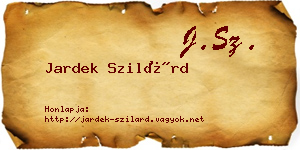 Jardek Szilárd névjegykártya