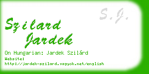 szilard jardek business card